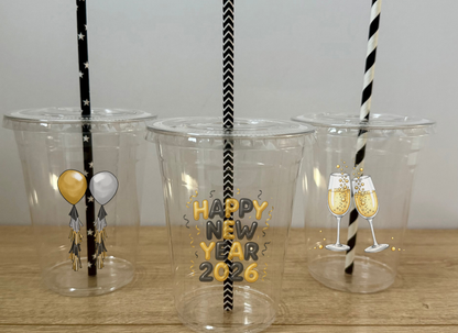 New Year's 2026 Cups & Straws