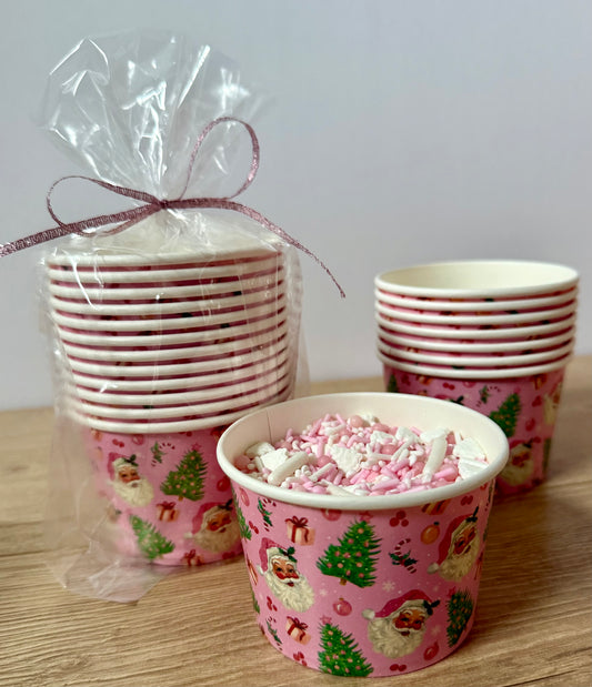 Pink Santa Treat Cups