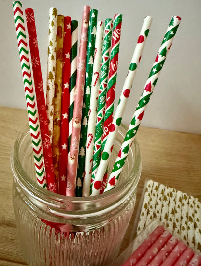 Christmas Paper Straws