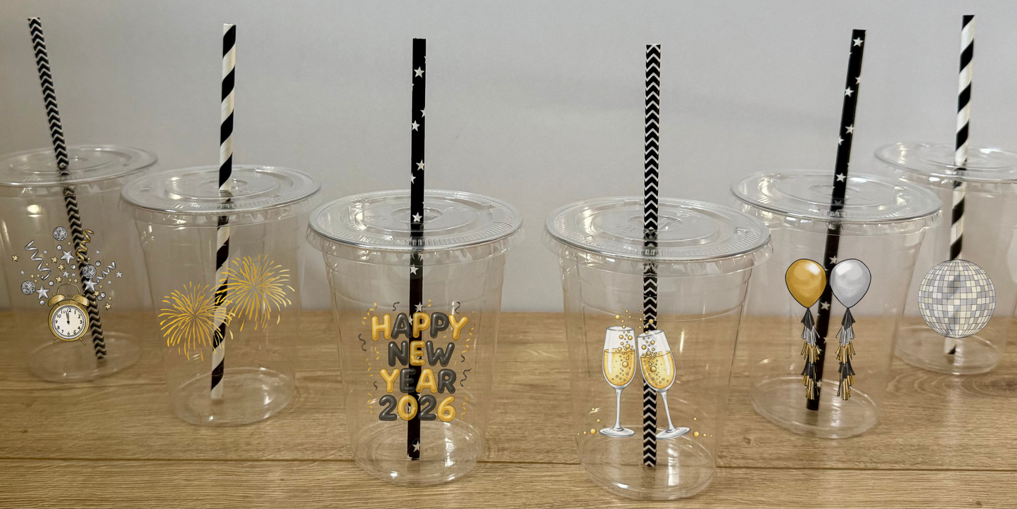 New Year's 2026 Cups & Straws