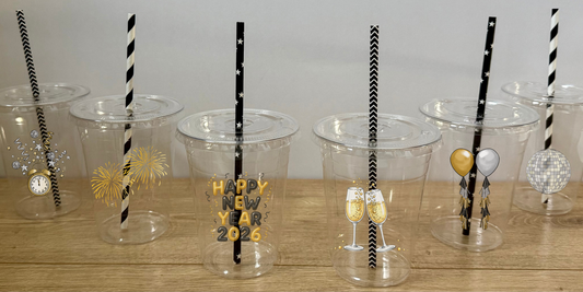 New Year's 2026 Cups & Straws